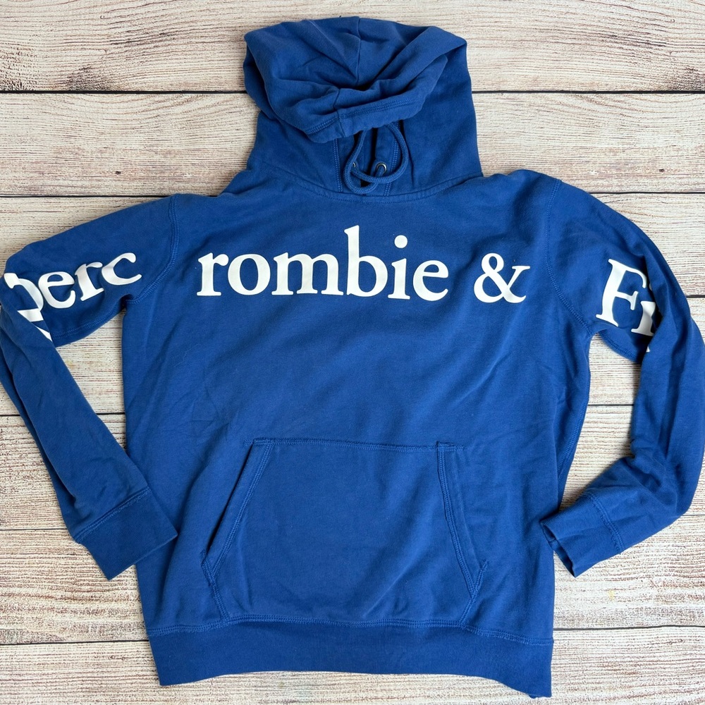 Abercrombie & Fitch Women’s Royal Blue Logo Hoodie Small